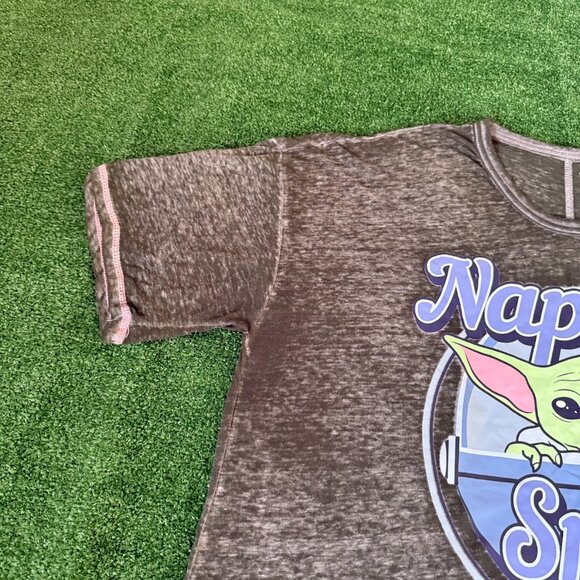 Star Wars Baby Yoda Naps Snacks Short Sleeve Loungewear Pajama Sleepwear Top XL - Picture 5 of 15